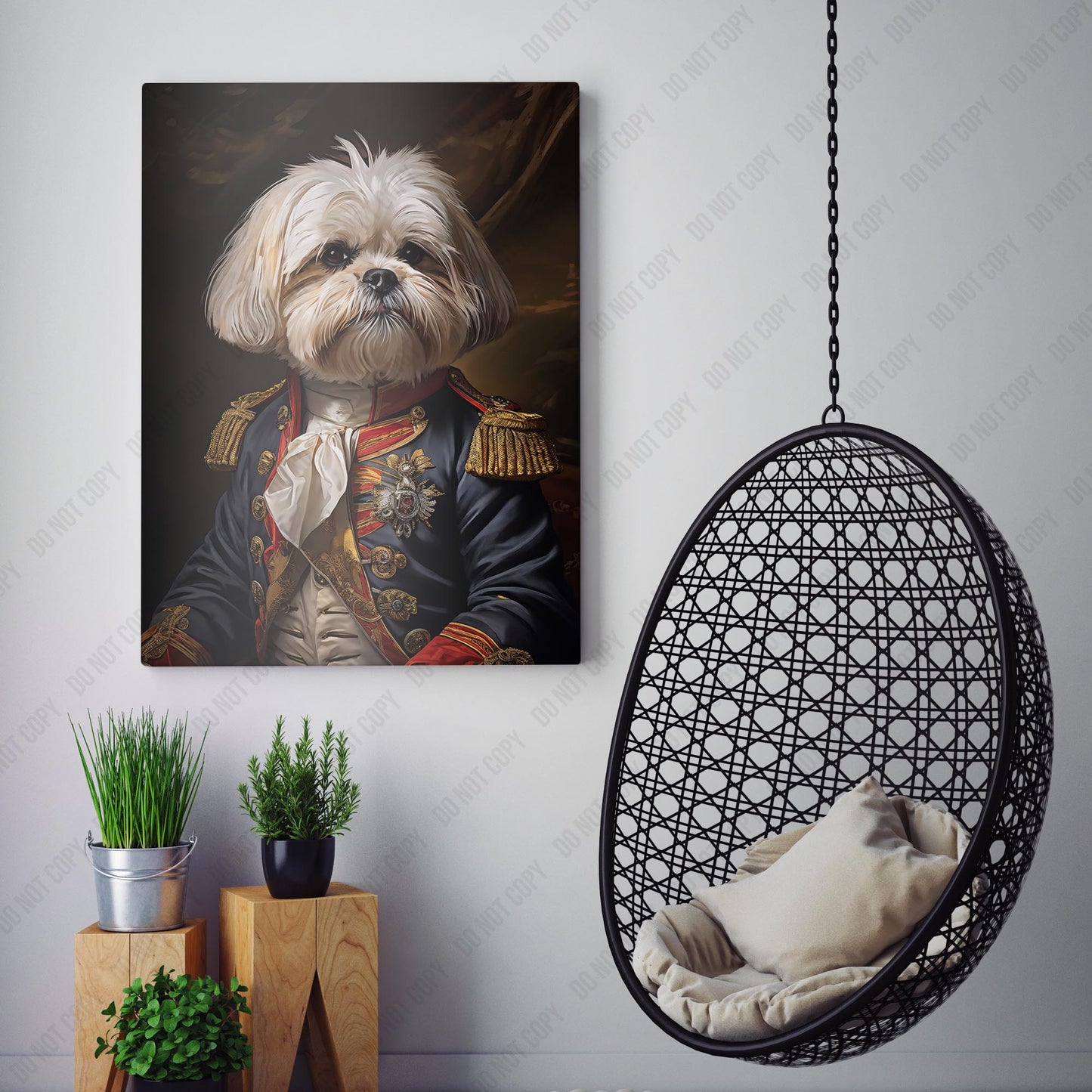 Maltese Shih Tzu Dog Aristocrat Portrait