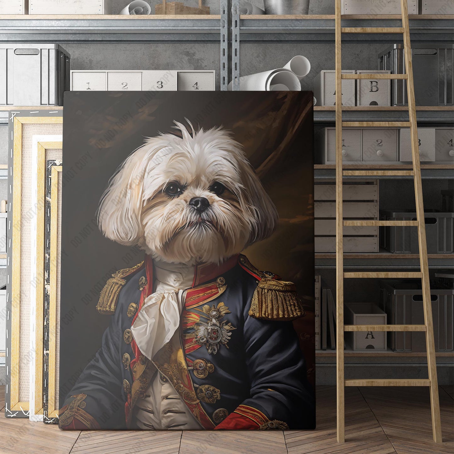 Maltese Shih Tzu Dog Aristocrat Portrait