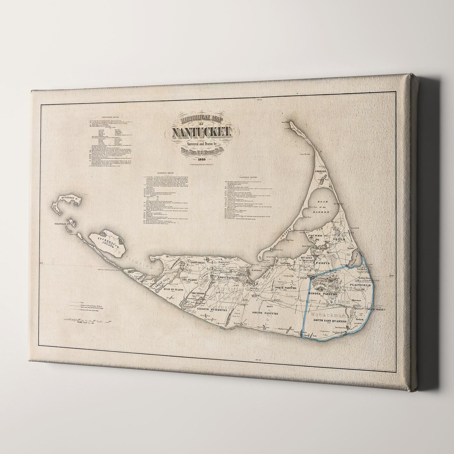 Map of Nantucket 1869