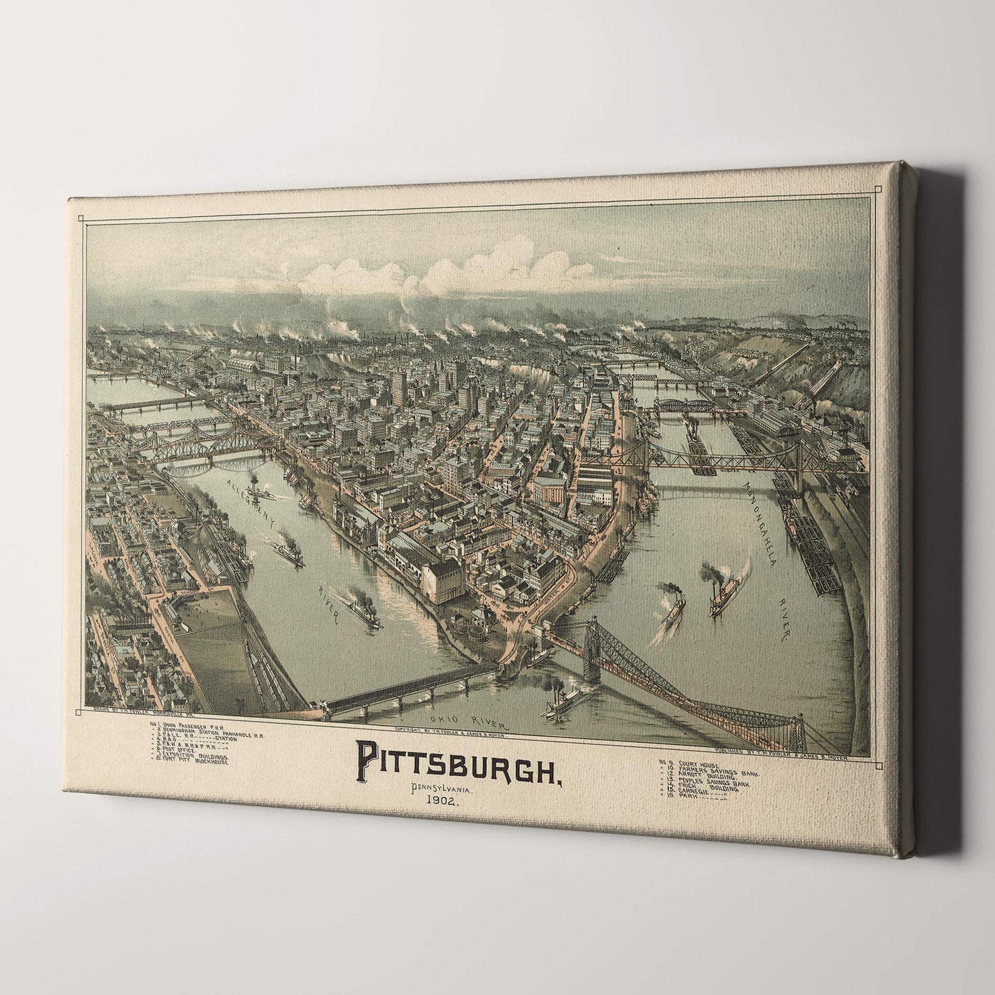 Map of Pittsburgh Pennsylvania 1902