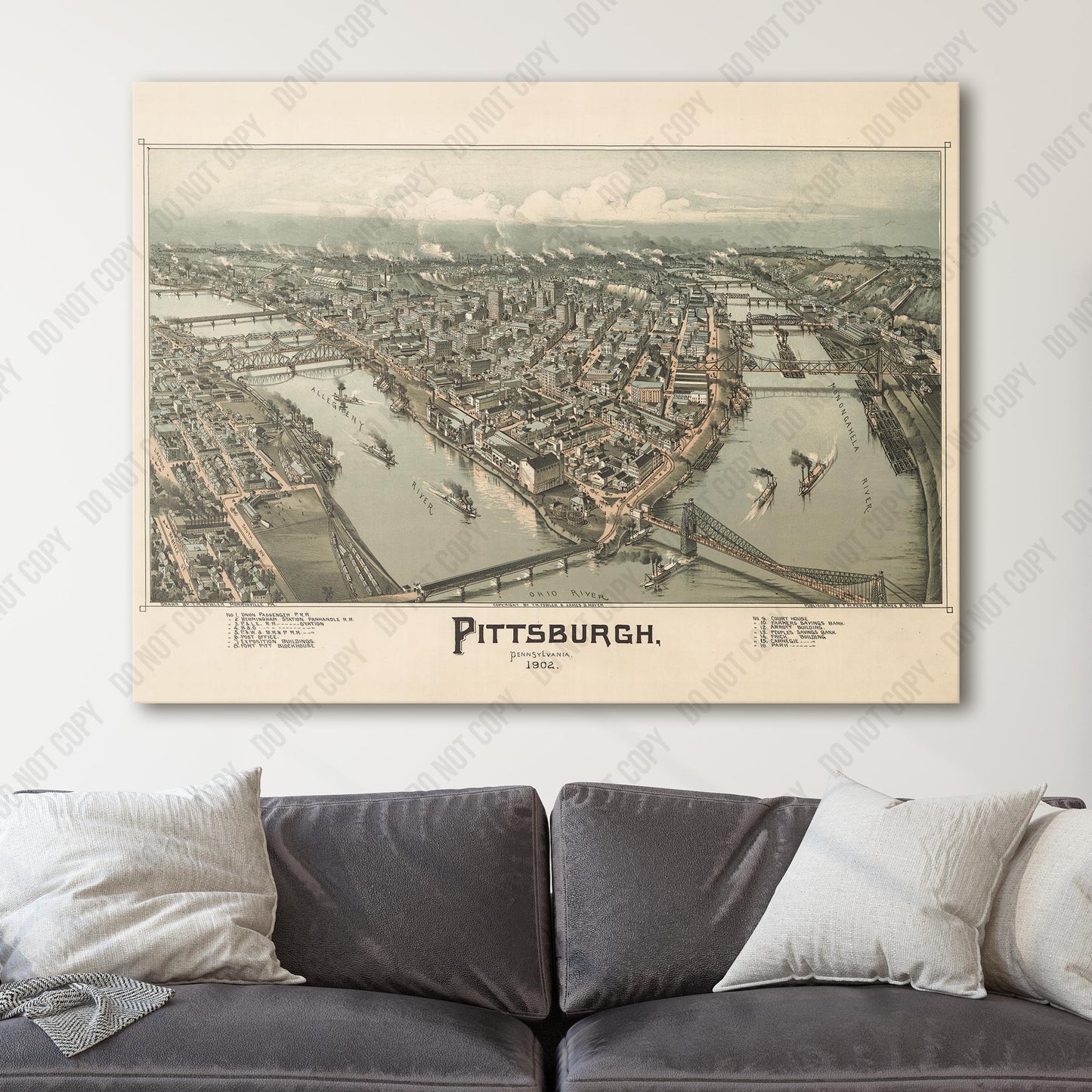 Map of Pittsburgh Pennsylvania 1902