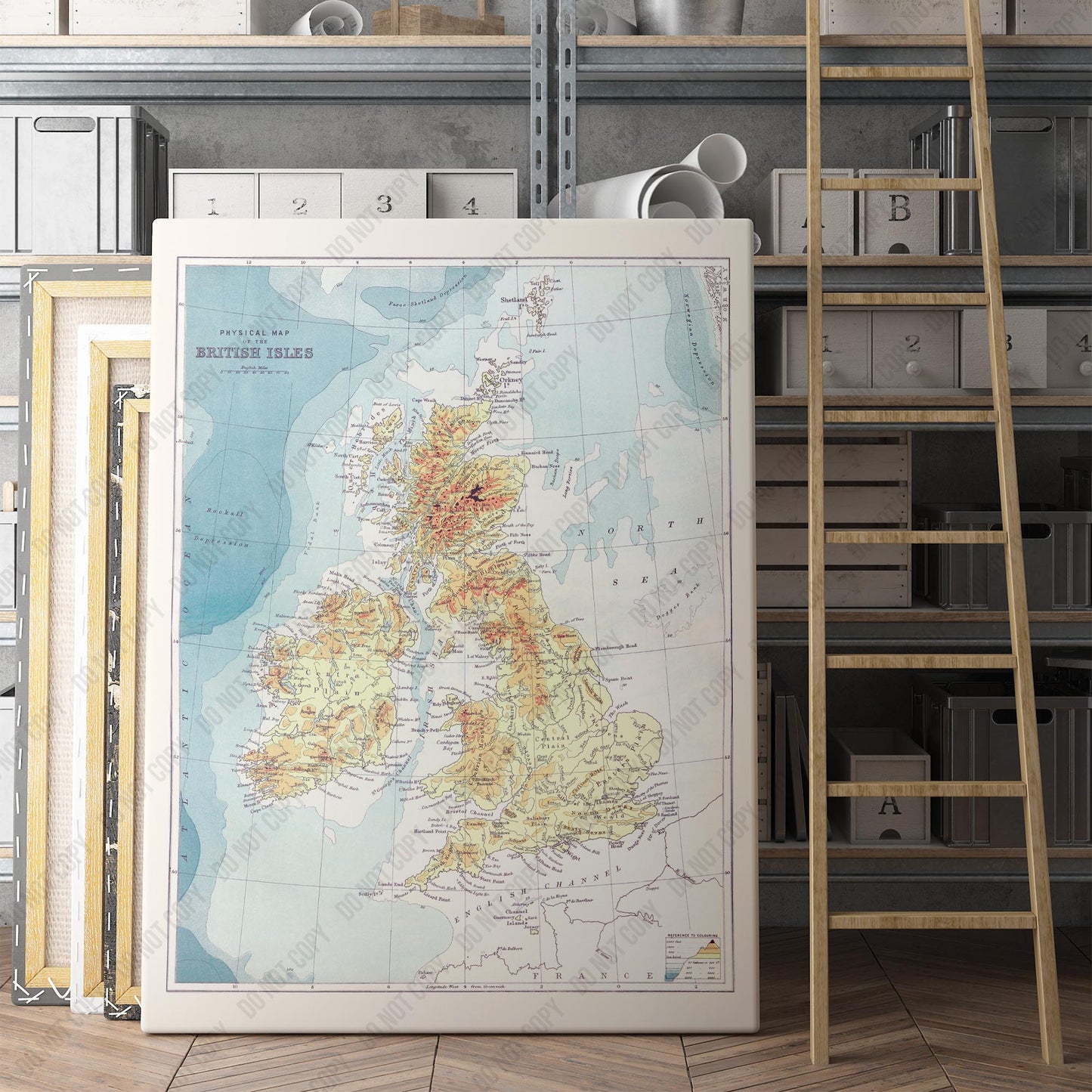 Map of the British Isles, 1887