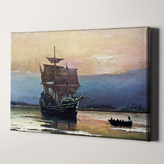 Mayflower in Plymouth Harbor by William Halsall