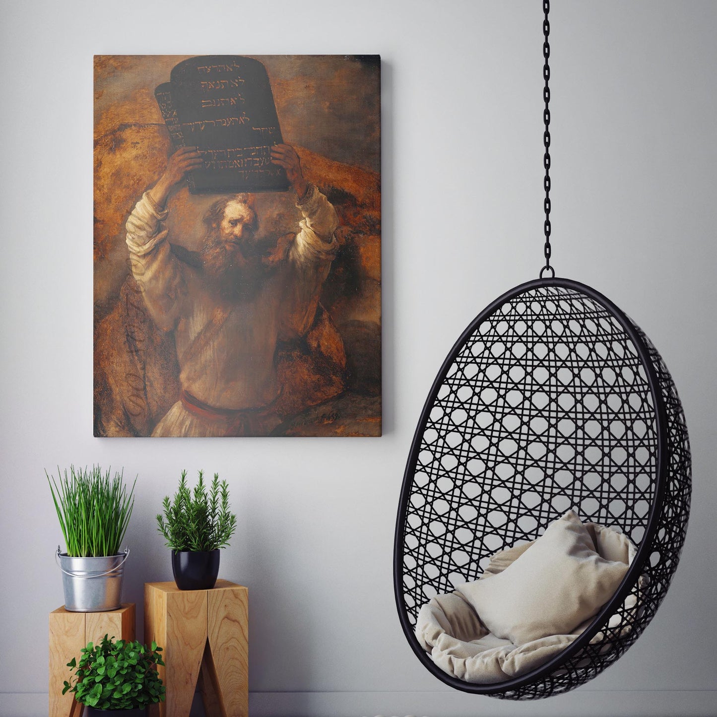 Moses With The Ten Commandments by Rembrandt