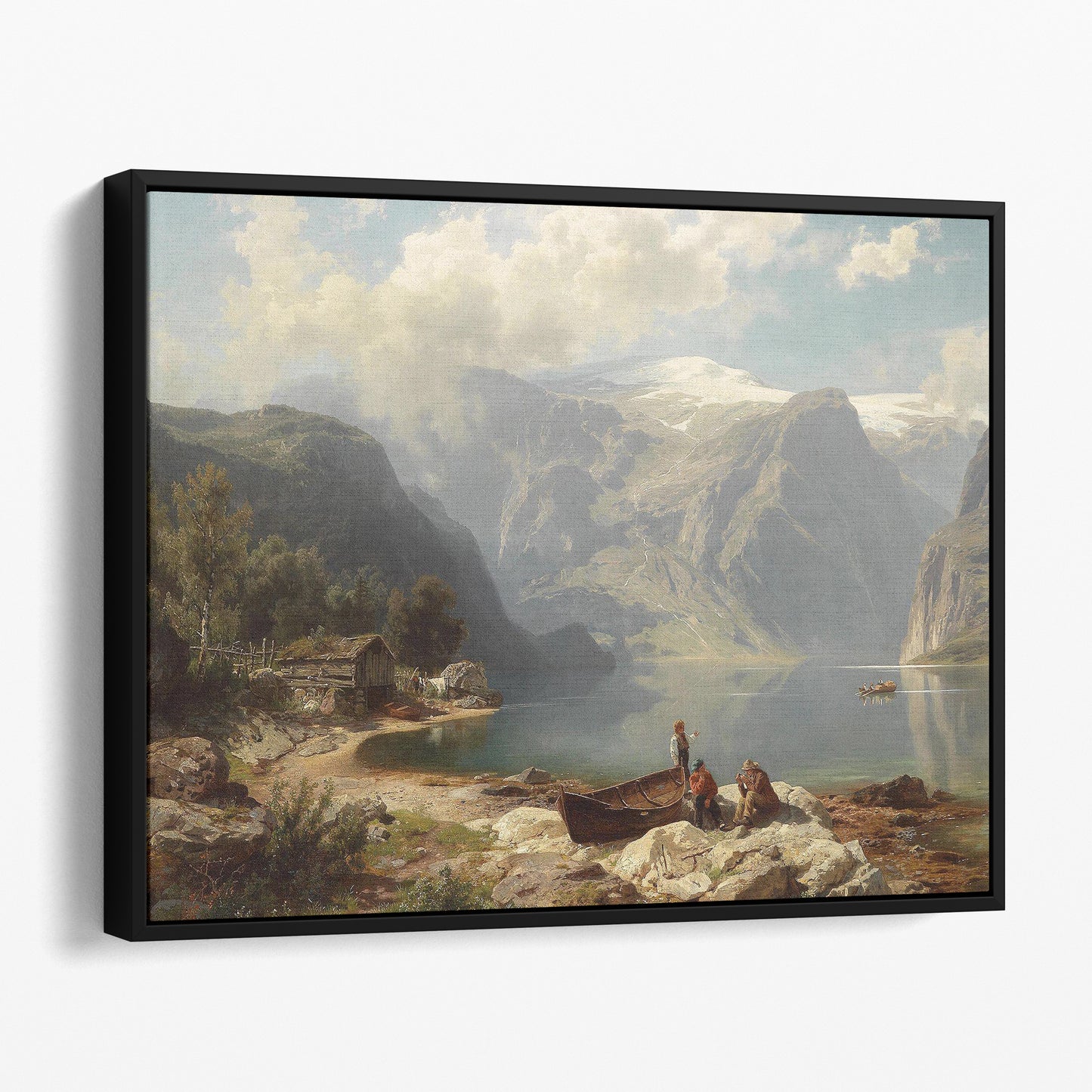 A Sunny day on a Norwegian Fjord (1862) by August Leu