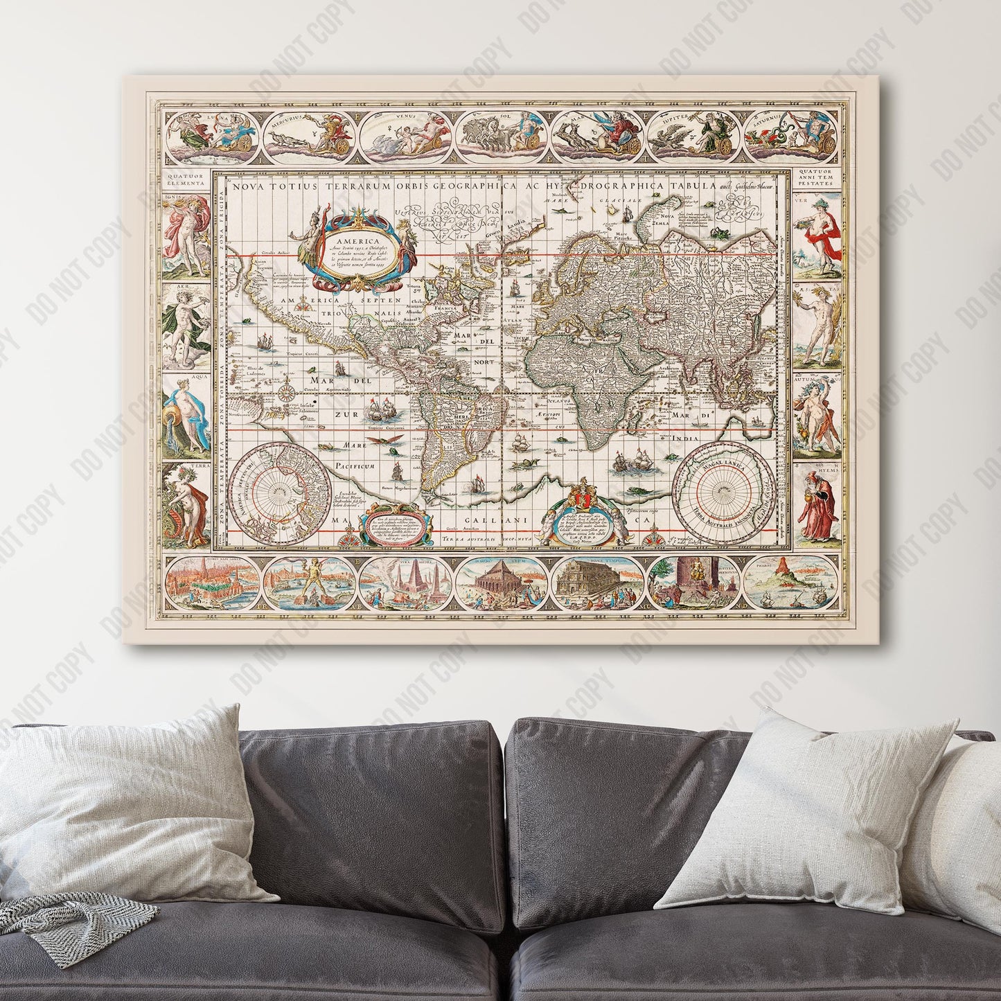 Nova Totius Terrarum Orbis 1635–1649 by Jan Aertse van den Ende