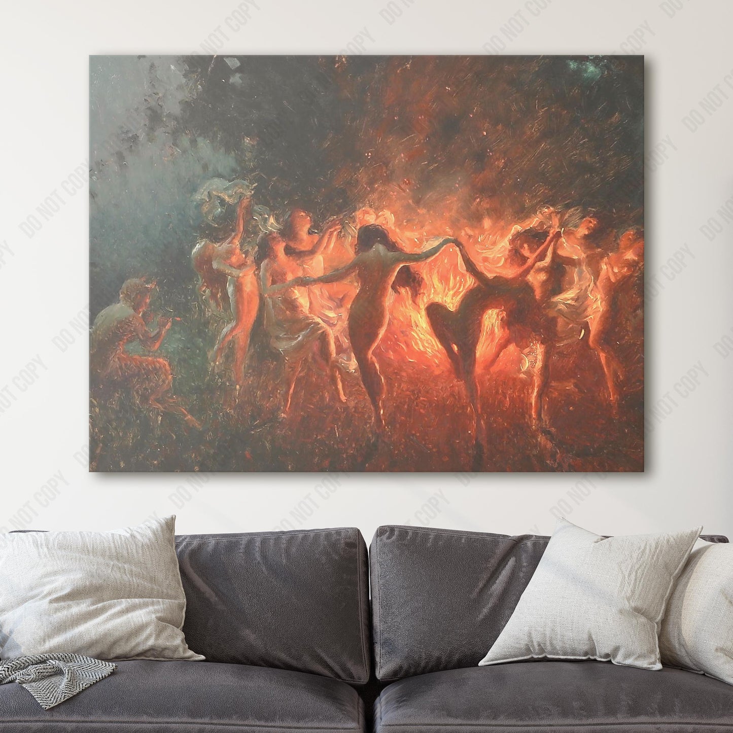 Nymphs Dancing to Pan's Flute by Joseph Tomanek