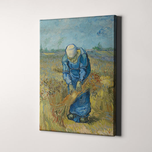 Peasant Woman Binding Sheaves (1889) by Van Gogh