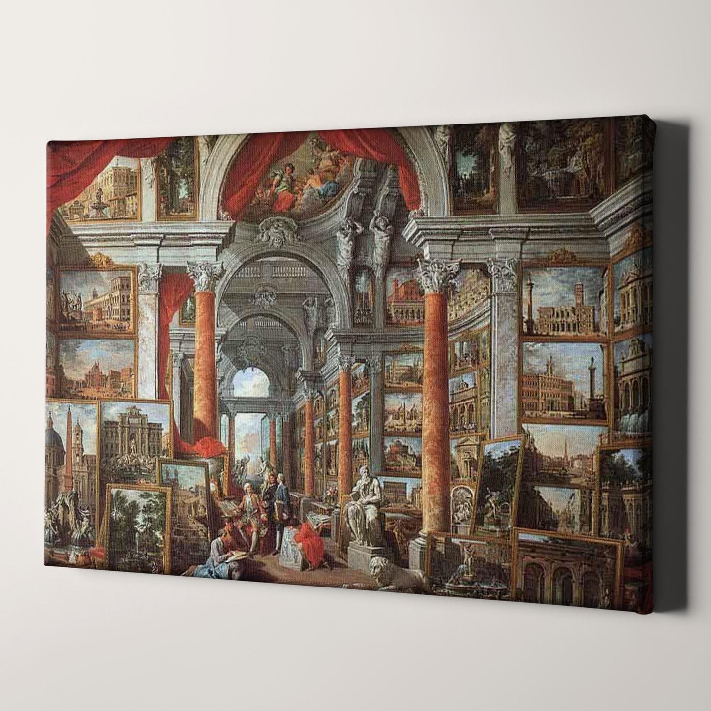 Picture Gallery with Views of Modern Rome (1757) by Giovanni Paolo Panini