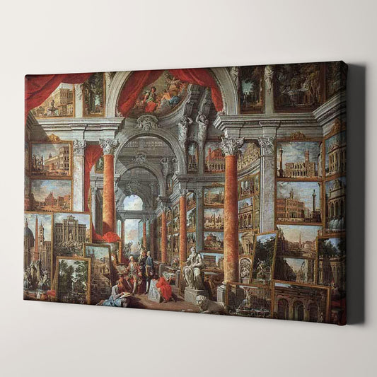 Picture Gallery with Views of Modern Rome (1757) by Giovanni Paolo Panini