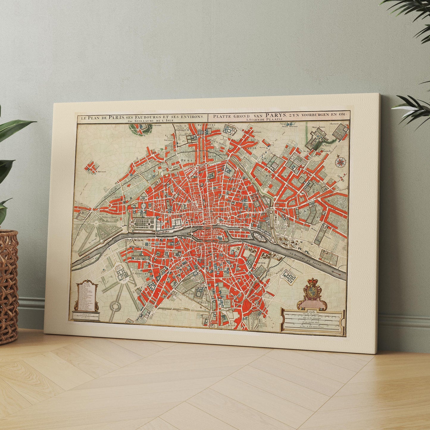 Plattegrond van Parijs (ca. 1721–1774) by Guillaume Delisle