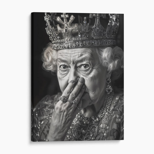 Queen Elizabeth Plugging Her Nose