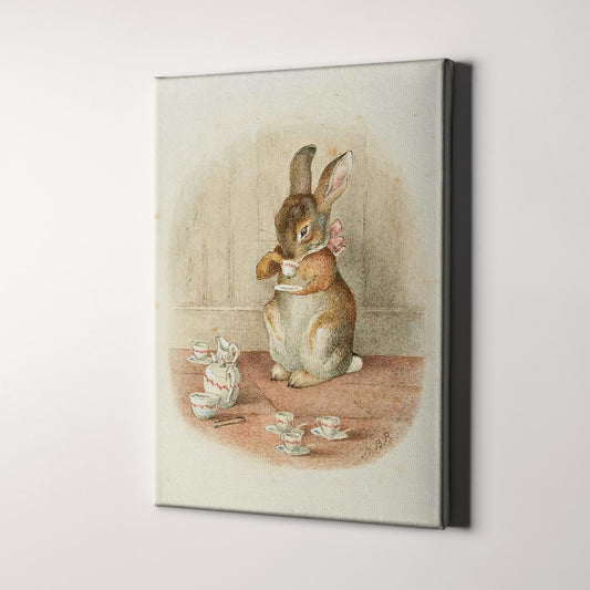 Rabbit Drinking His Tea (1893) by Beatrix Potter