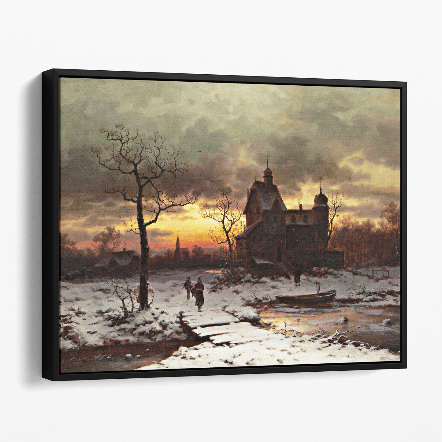 A Winter Twilight in the Rhine Valley by Ernesto Strigelly