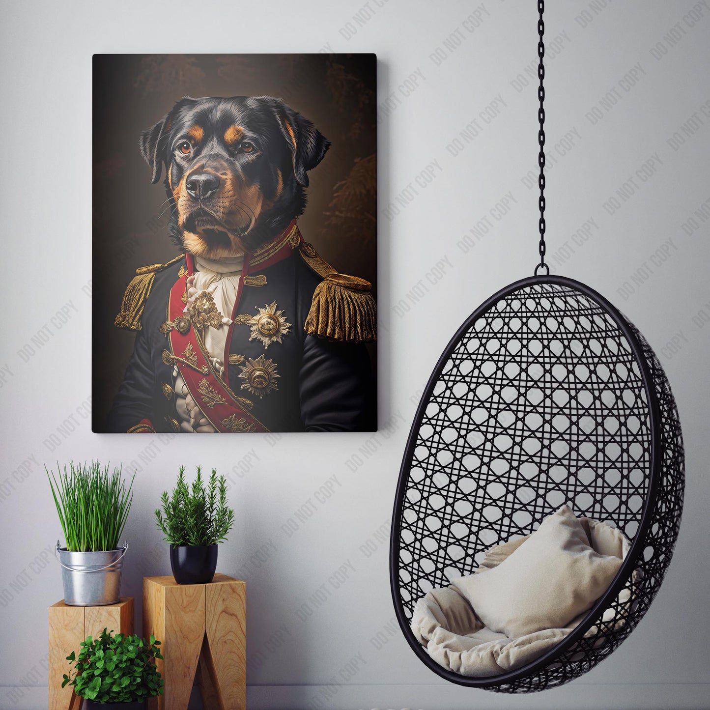 Rottweiler Dog Aristocrat Portrait