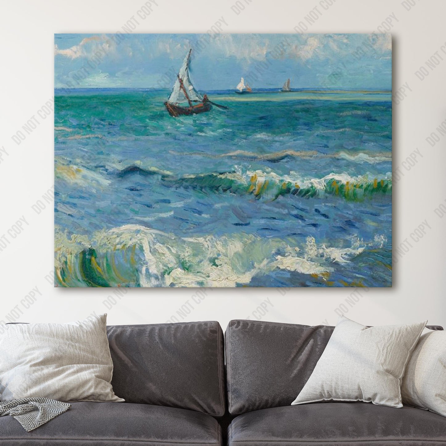 Seascape near Les Saintes-Maries-de-la-Mer (1888) by Van Gogh