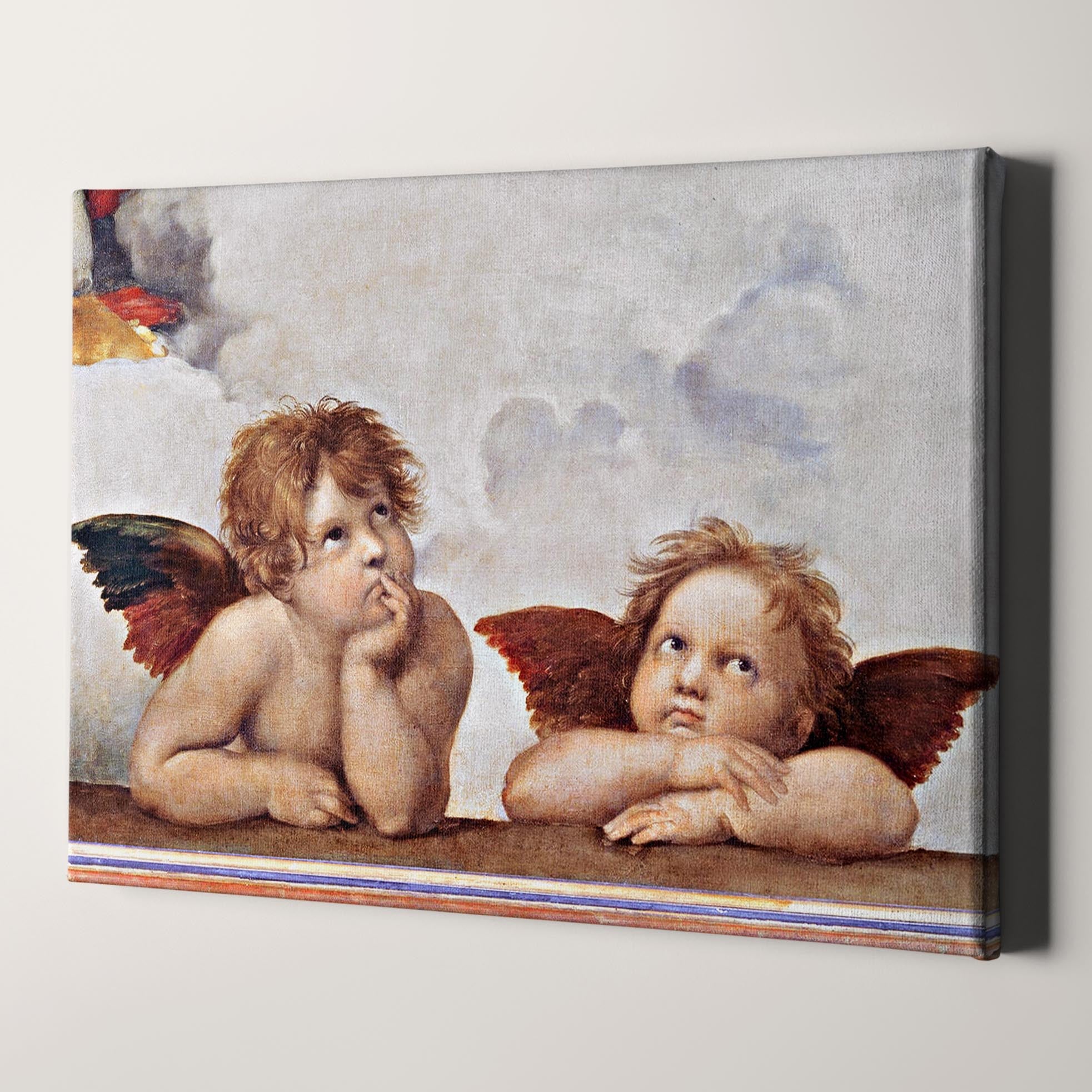 ARTCANVAS Sistine Madonna - Two Angels Detail - Rectangular 1513 by Raphael Canvas outlets Art Print