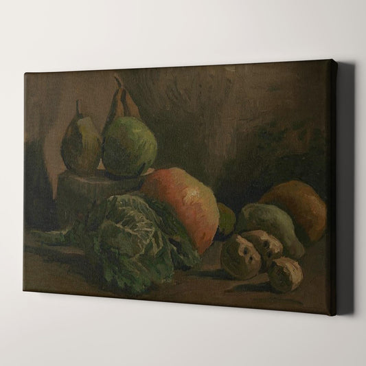 Still Life with Vegetables and Fruit (1884) by Van Gogh
