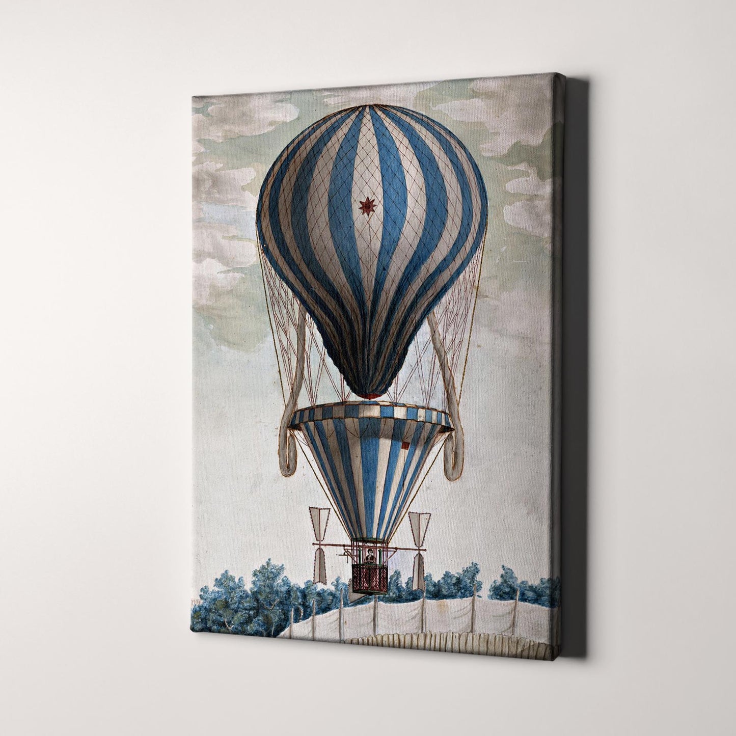 The Blue Balloon In Bologna 1828, Vintage Hot Air Balloon