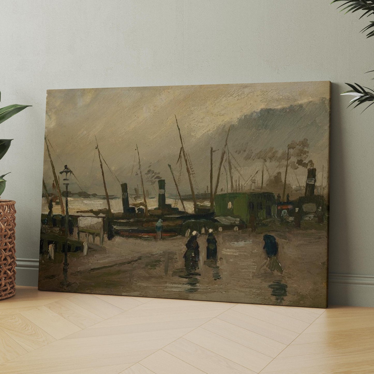 The De Ruijterkade in Amsterdam (1885) by Van Gogh