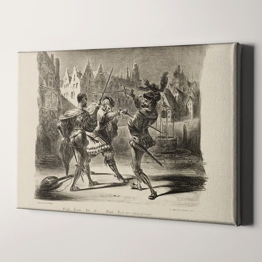 The Duel Between Faust and Valentine, from Faust (1828) by Eugène Delacroix