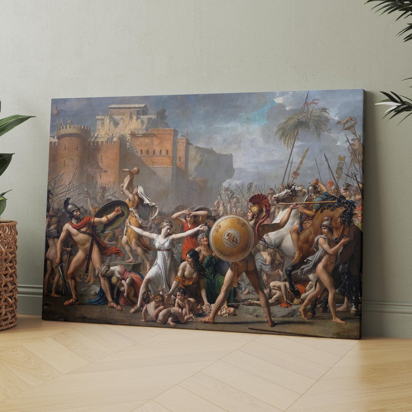 The Intervention of the Sabine Women (1799) by Jacques-Louis David