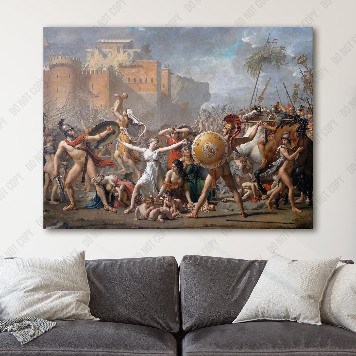 The Intervention of the Sabine Women (1799) by Jacques-Louis David