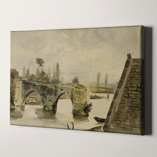 The Old Bridge at Nantes (1827) by Eugène Delacroix