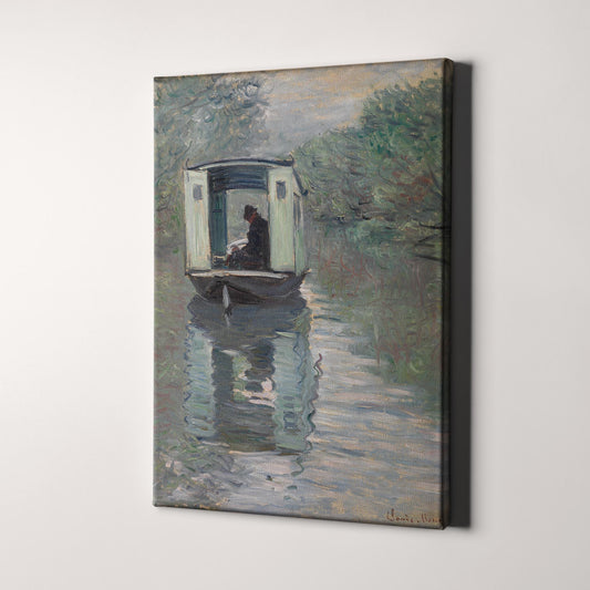 The Studio Boat (Le Bateau-atelier 1876) by Claude Monet