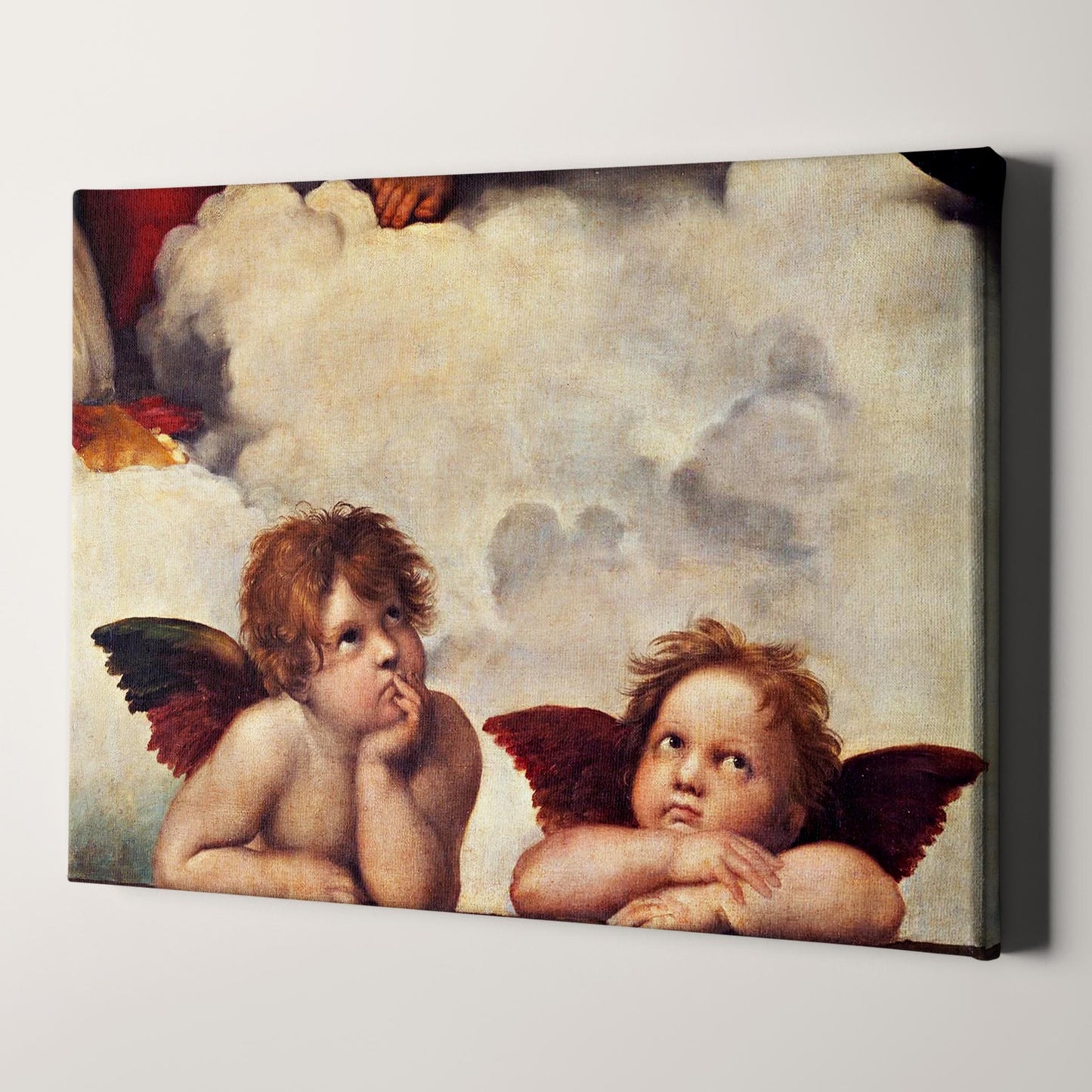 The Two Angels, Cherubs, Sistine Madonna by Raphael