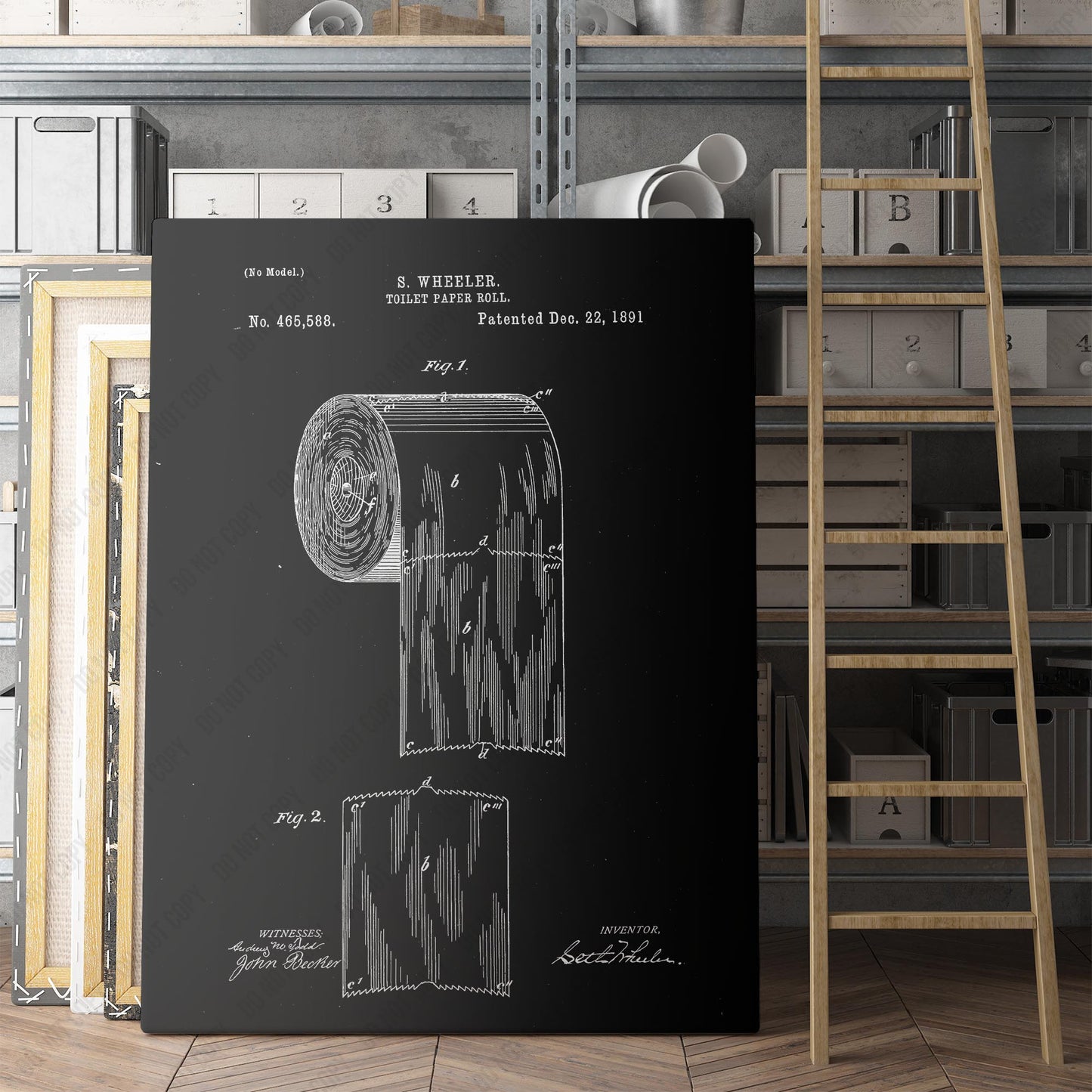 Toilet Paper Patent Blueprint