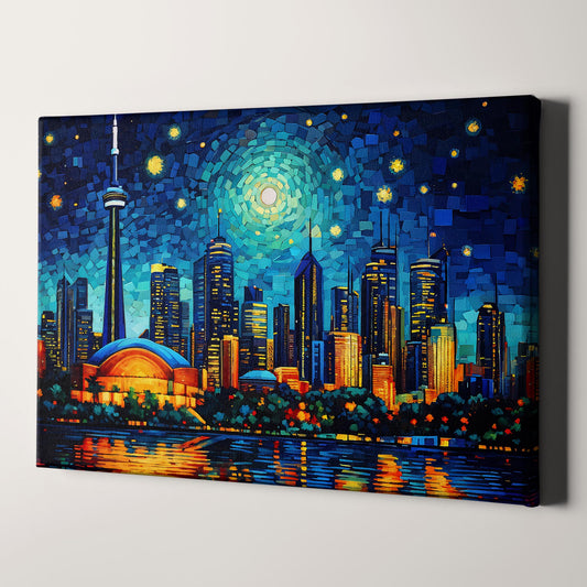 Toronto Skyline as Van Gogh Starry Night