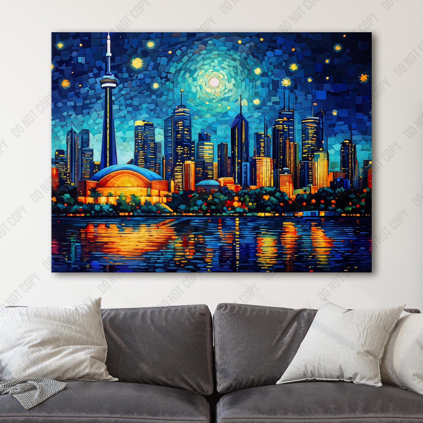 Toronto Skyline as Van Gogh Starry Night