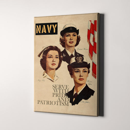 US Navy Serve With Pride - Vintage Women's Recruiting Poster