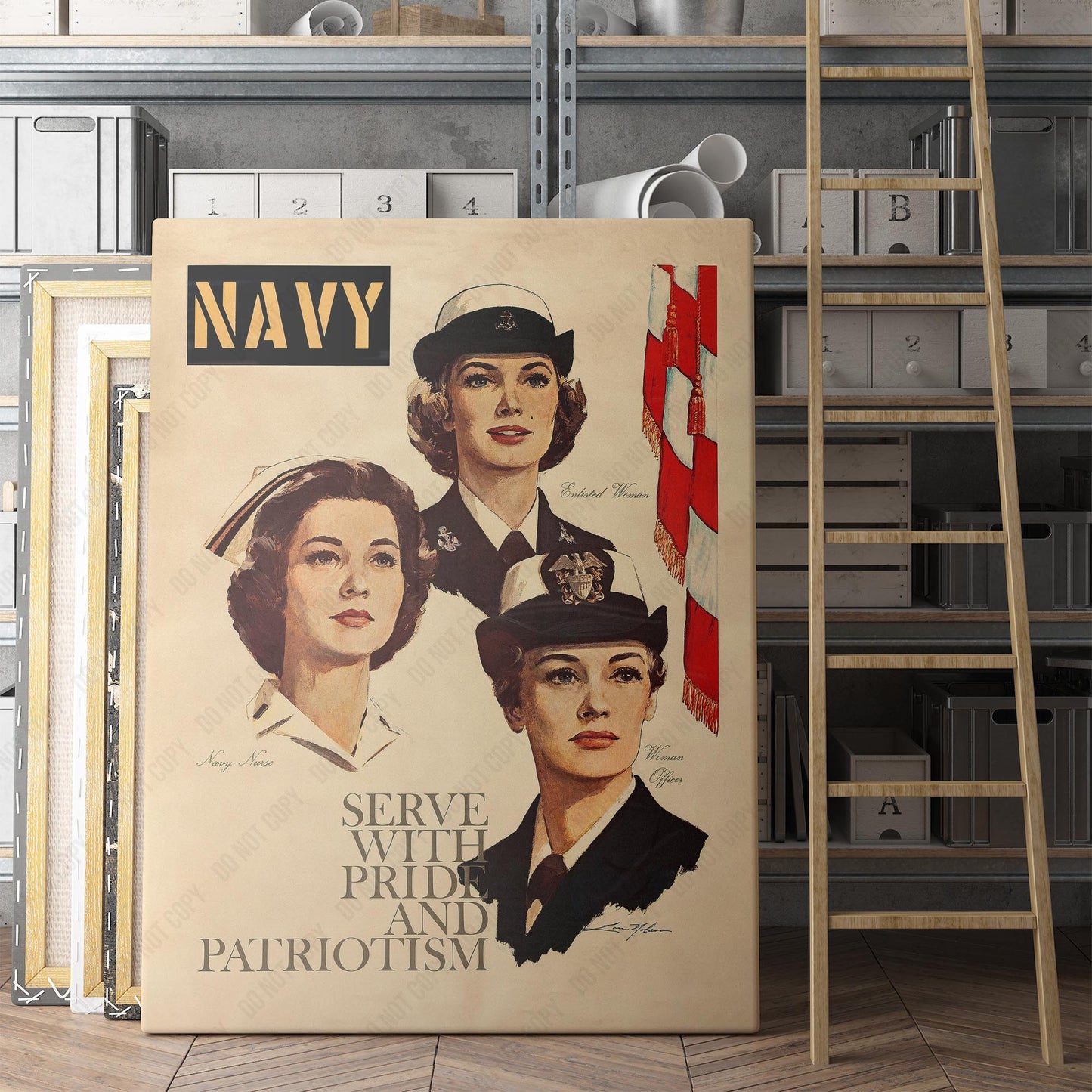 US Navy Serve With Pride - Vintage Women's Recruiting Poster