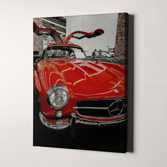 Red Mercedes Benz 300SL Front View