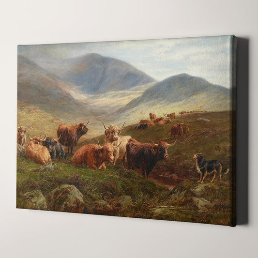 Highland Cattle - Victorian Country Landscape