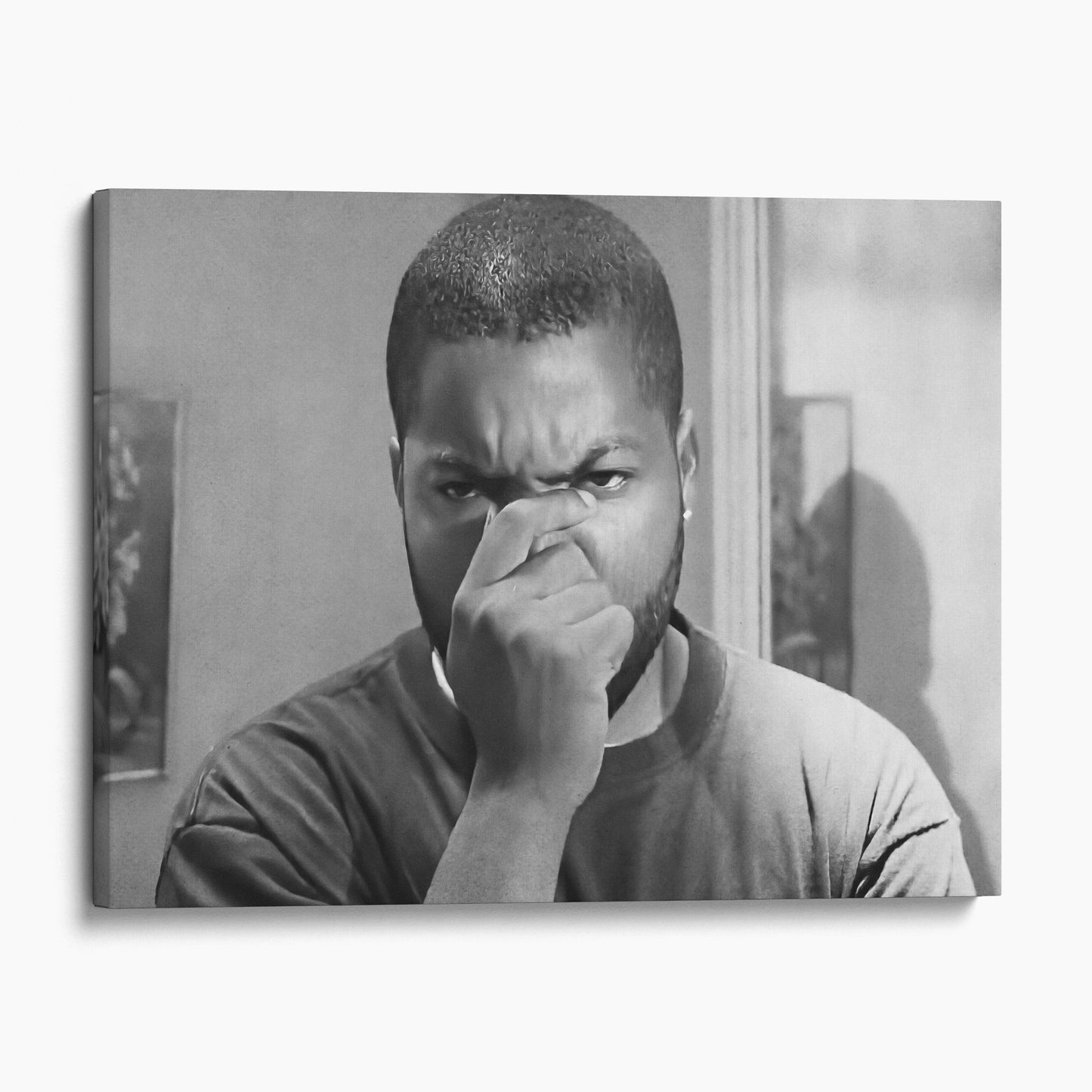 Ice Cube Friday Bathroom Scene Black & White