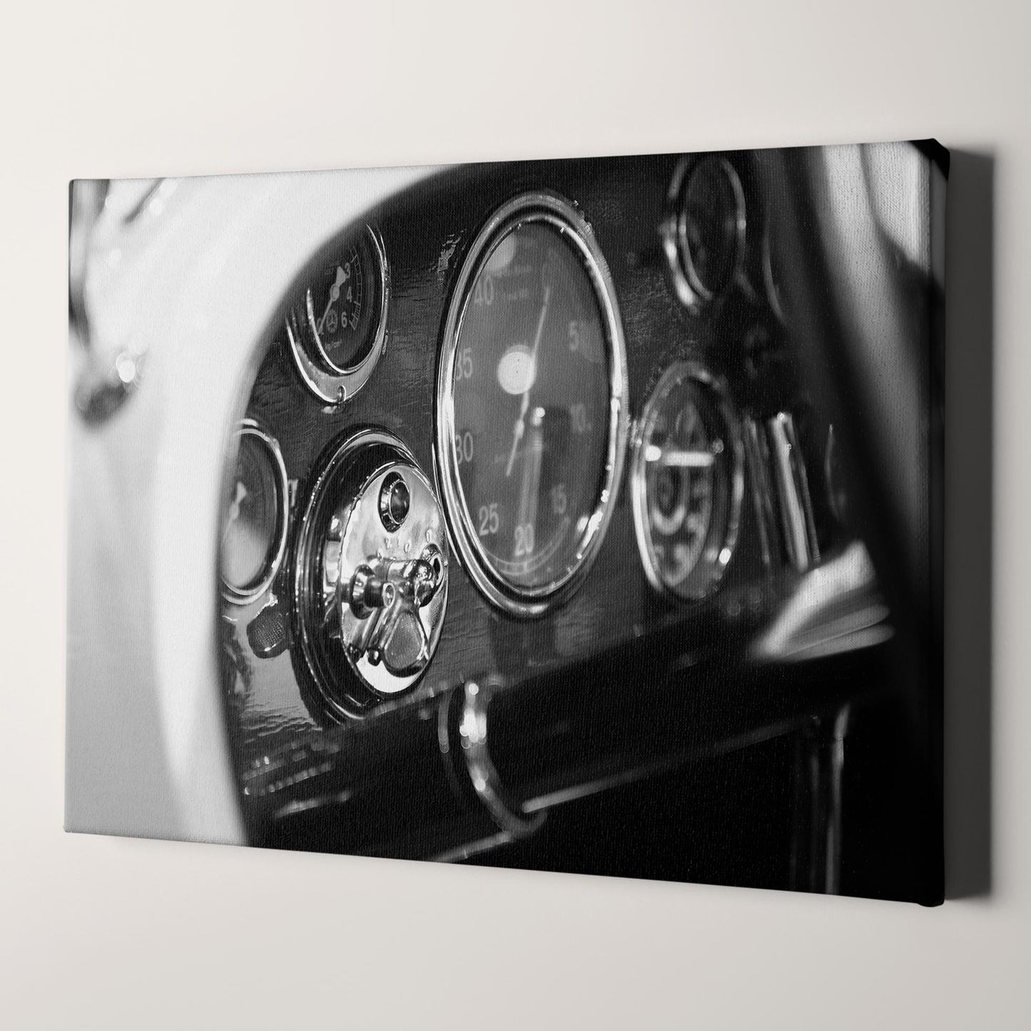 Vintage Dashboard in Black & White