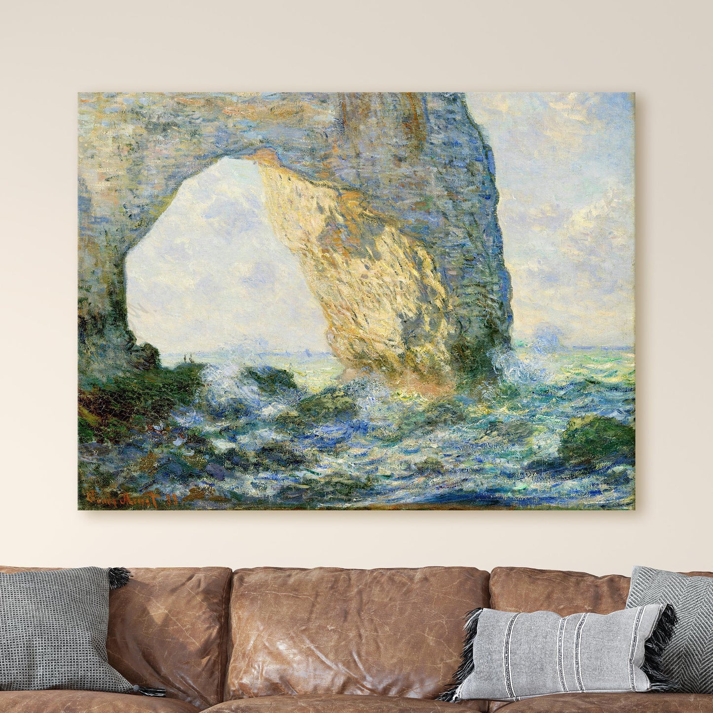 The Manneport Rock Arch by Claude Monet