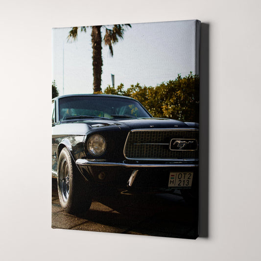 Vintage Ford Mustang and Palm Trees