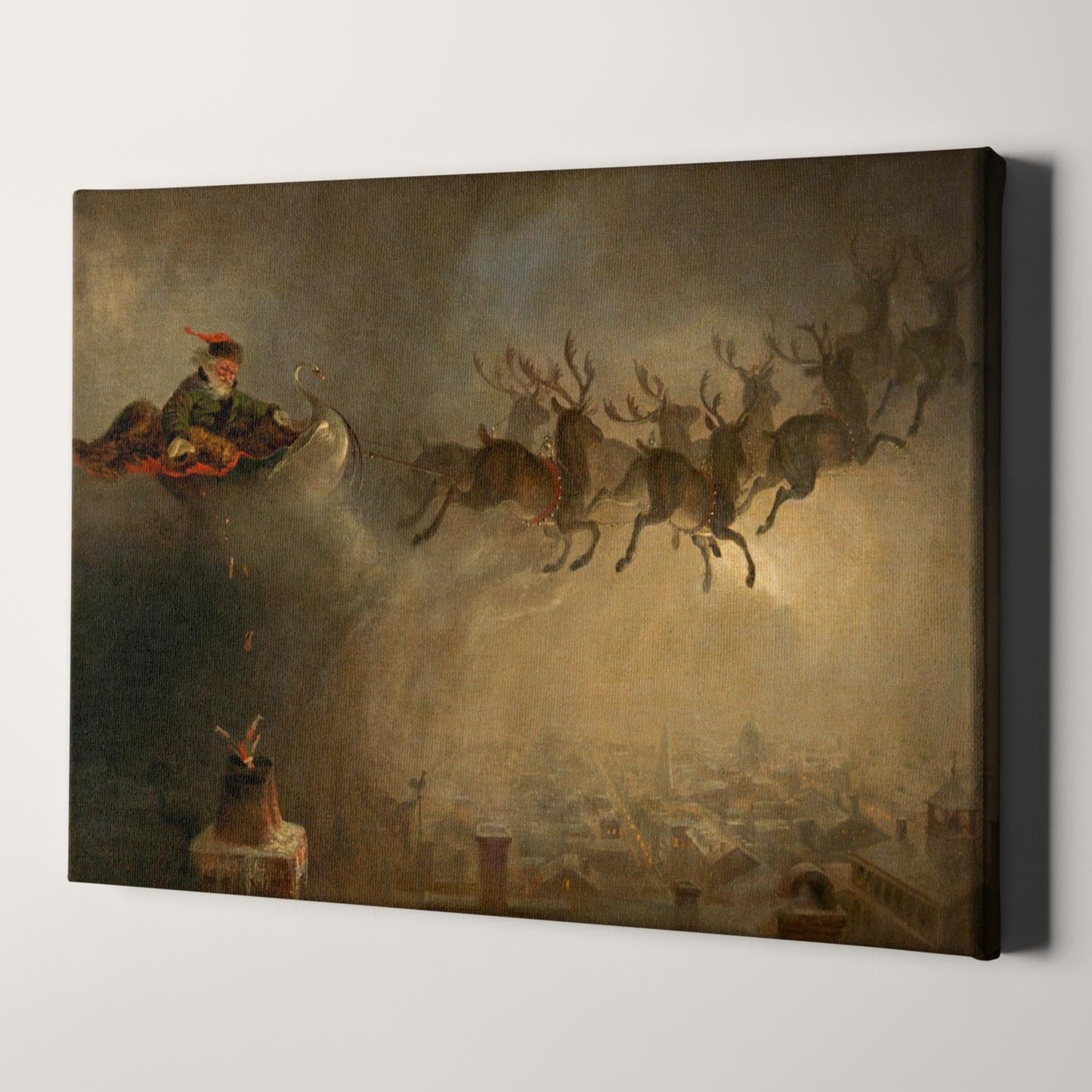 Santa Claus Sleigh and Reindeer by William Holbrook Beard