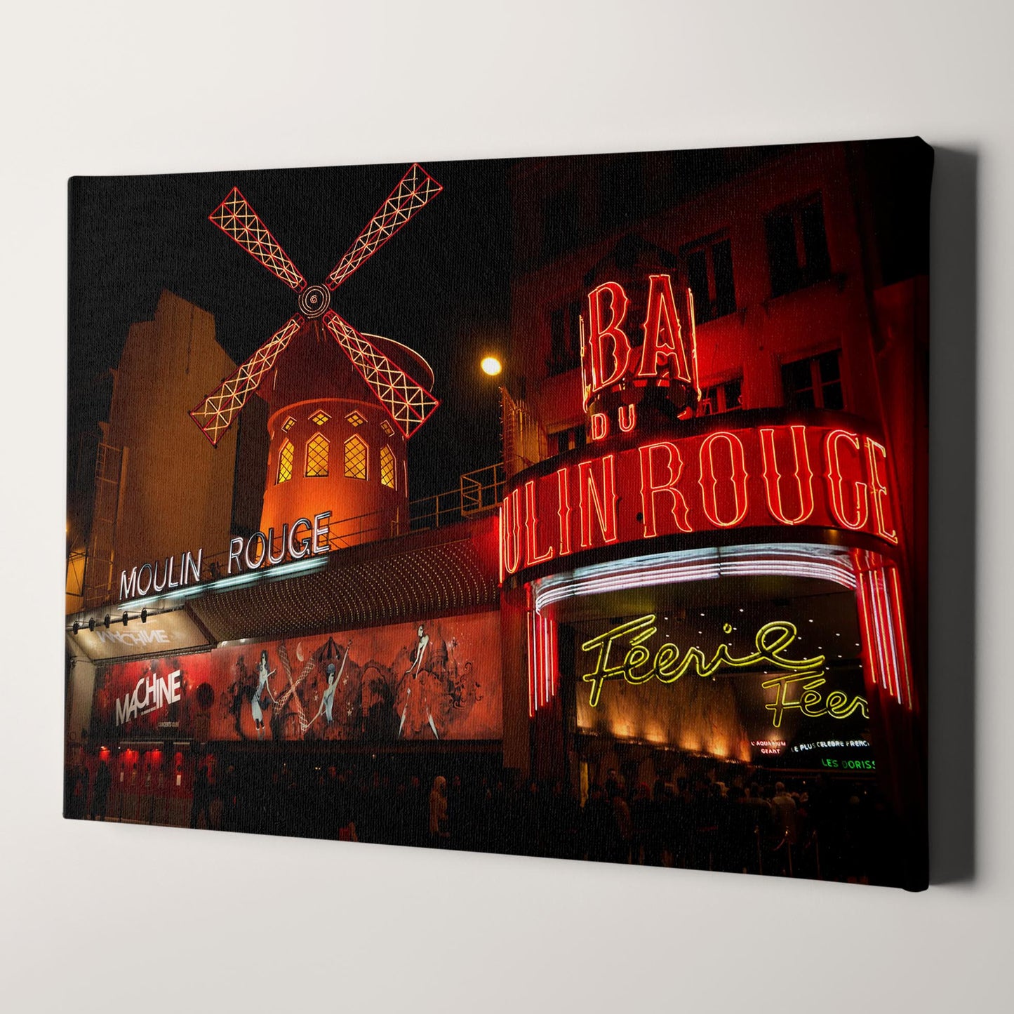 Moulin Rouge Lit up at Night