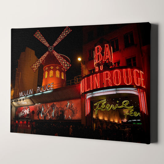 Moulin Rouge Lit up at Night