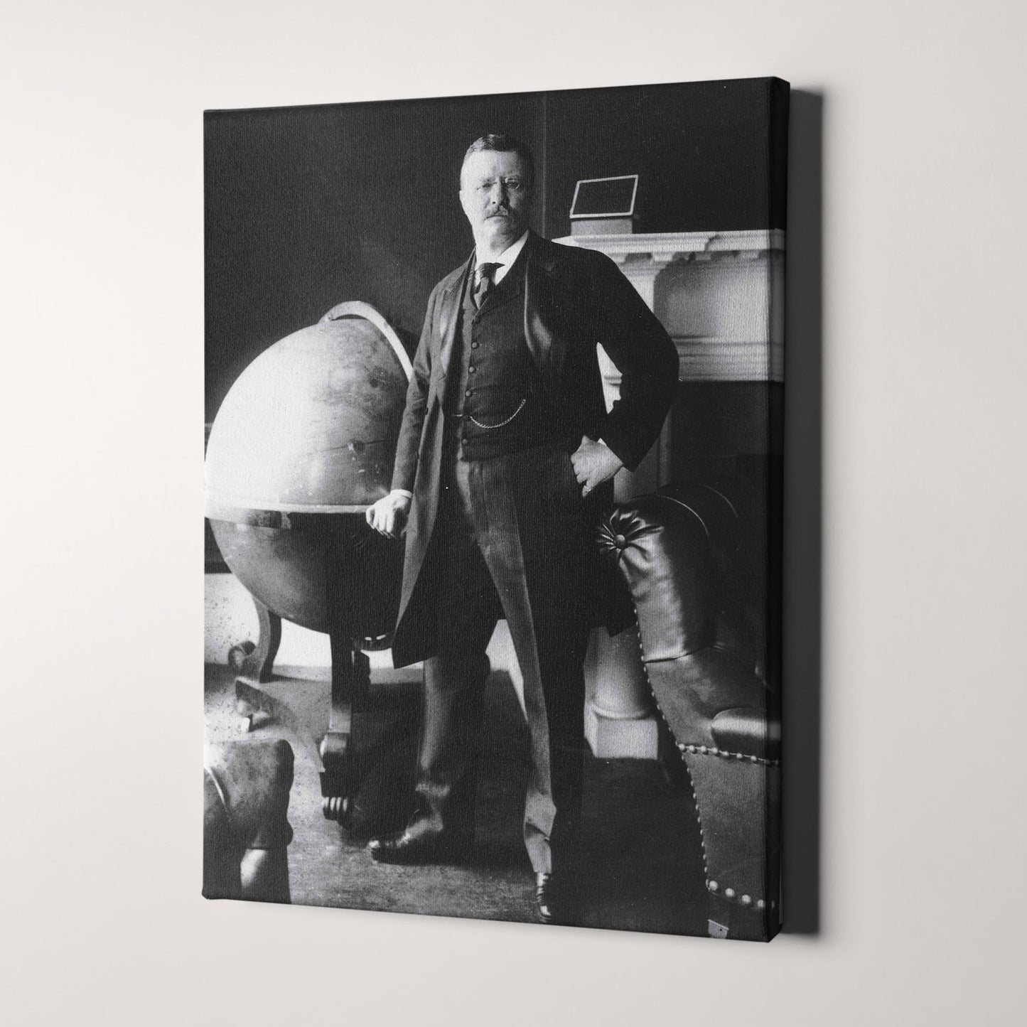 Teddy Roosevelt with Globe