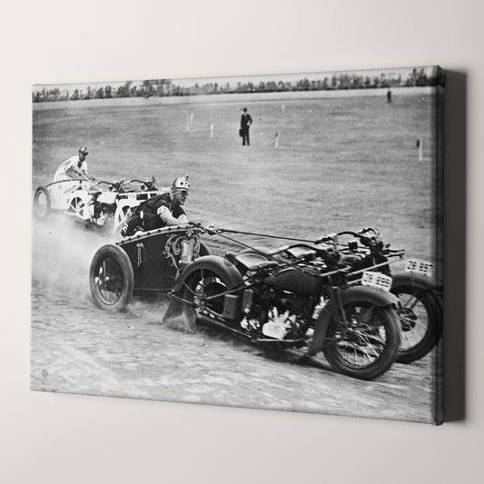 Motorcycle Chariot Race, Australia 1930s