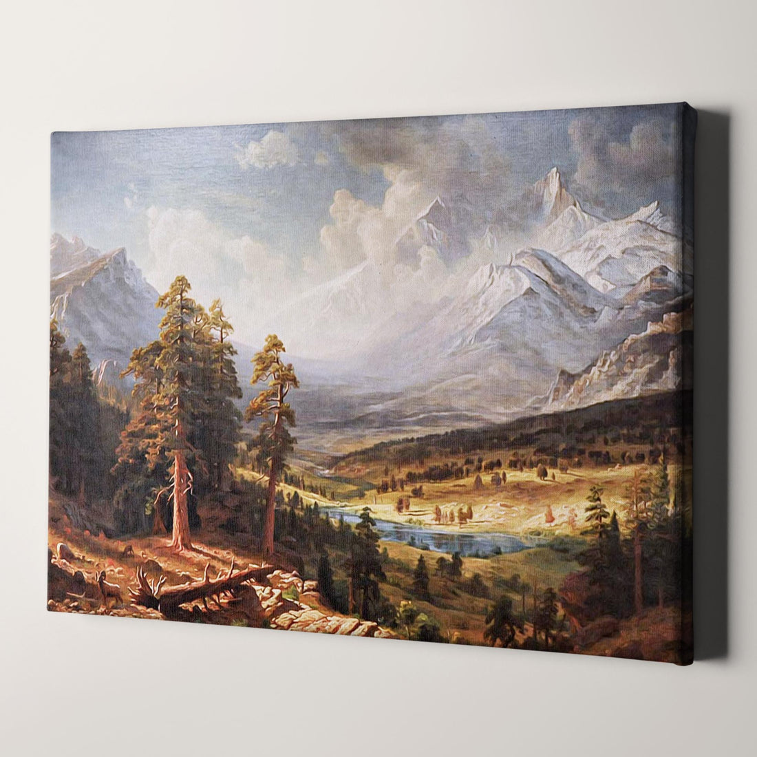 Sunset Of The Prairies By Albert Bierstadt Print or Oil Painting  Reproduction from Cutler Miles., image size:1100x1100