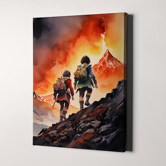 Frodo and Sam Climbing Mount Doom