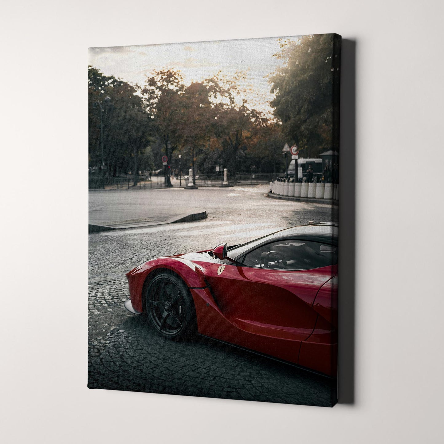 Red Ferrari on the Street