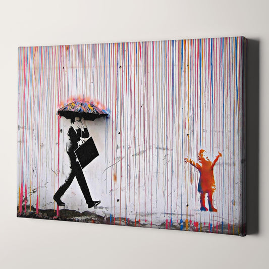 Colored Rain Banksy